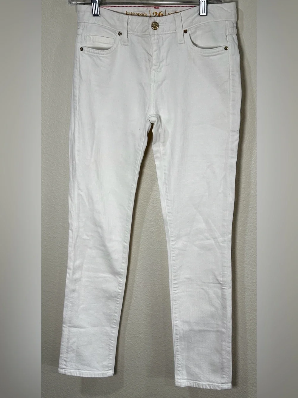 kate spade New York play hooky ‎ White Straight-Leg Jeans size 26